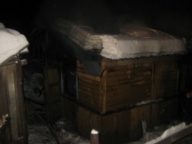 Пожар на улице Новицкого в Могилёве