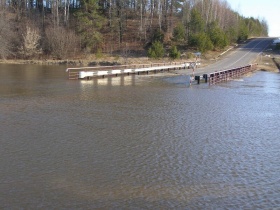 Затоплен мост через реку Проня, Могилёвская область, Славгородский район